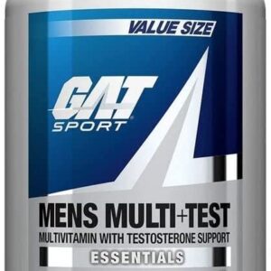 GAT Sport Mens Multi+Test Multivitamin With Testosterone Support Essentials, 60 Ct